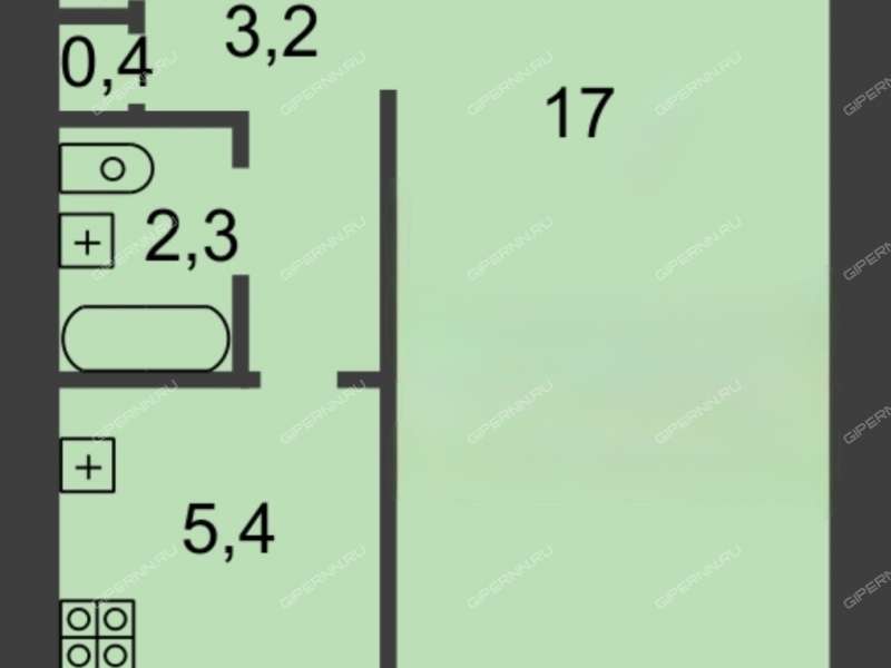 однокомнатная квартира на улице Маршала Голованова дом 73